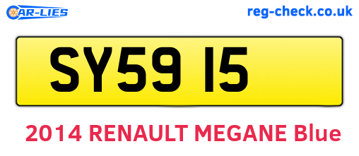 SY5915 are the vehicle registration plates.