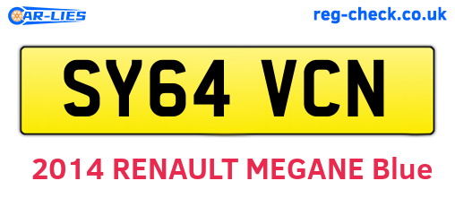 SY64VCN are the vehicle registration plates.