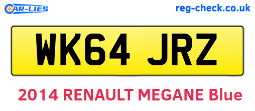WK64JRZ are the vehicle registration plates.