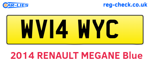 WV14WYC are the vehicle registration plates.