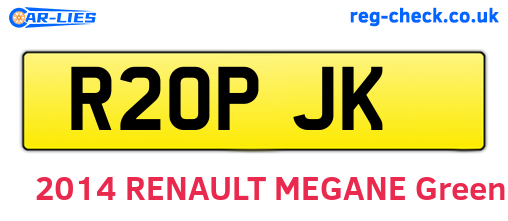 R20PJK are the vehicle registration plates.