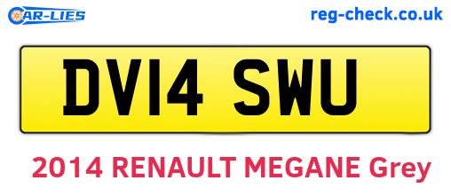 DV14SWU are the vehicle registration plates.