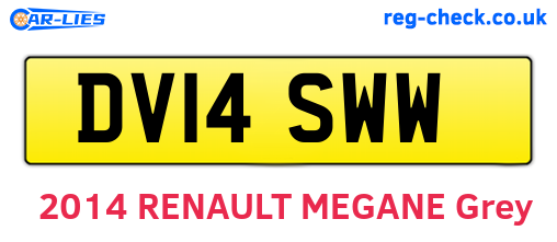 DV14SWW are the vehicle registration plates.