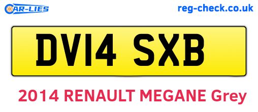 DV14SXB are the vehicle registration plates.