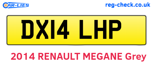 DX14LHP are the vehicle registration plates.