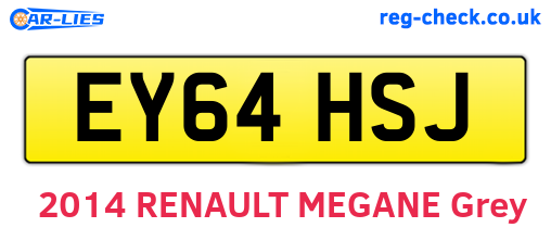 EY64HSJ are the vehicle registration plates.