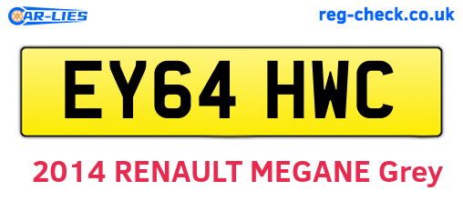 EY64HWC are the vehicle registration plates.