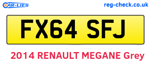 FX64SFJ are the vehicle registration plates.