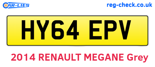 HY64EPV are the vehicle registration plates.