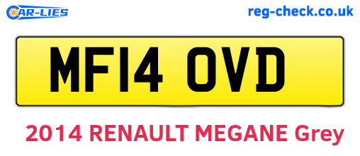 MF14OVD are the vehicle registration plates.