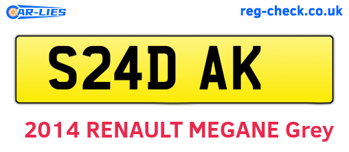 S24DAK are the vehicle registration plates.