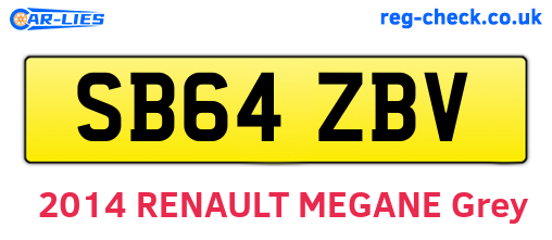 SB64ZBV are the vehicle registration plates.