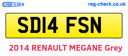 SD14FSN are the vehicle registration plates.