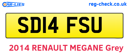 SD14FSU are the vehicle registration plates.