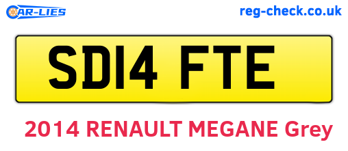 SD14FTE are the vehicle registration plates.