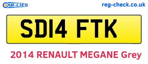 SD14FTK are the vehicle registration plates.