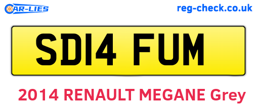 SD14FUM are the vehicle registration plates.