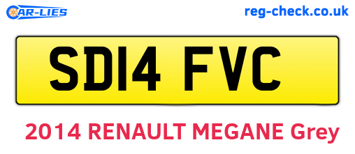 SD14FVC are the vehicle registration plates.