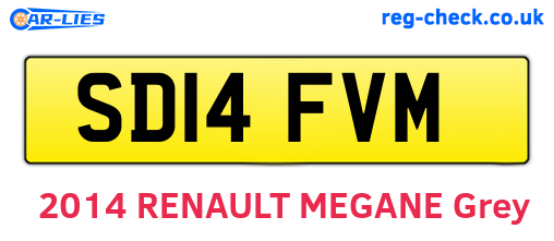 SD14FVM are the vehicle registration plates.