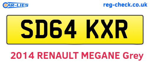 SD64KXR are the vehicle registration plates.