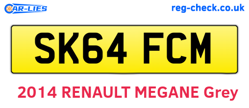 SK64FCM are the vehicle registration plates.