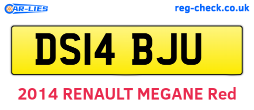 DS14BJU are the vehicle registration plates.