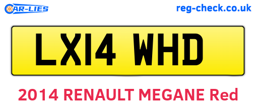 LX14WHD are the vehicle registration plates.