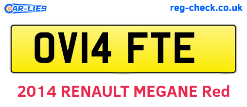 OV14FTE are the vehicle registration plates.