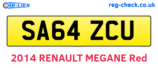 SA64ZCU are the vehicle registration plates.