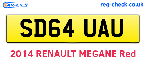 SD64UAU are the vehicle registration plates.