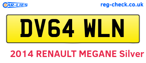 DV64WLN are the vehicle registration plates.