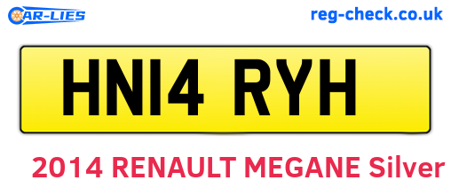 HN14RYH are the vehicle registration plates.