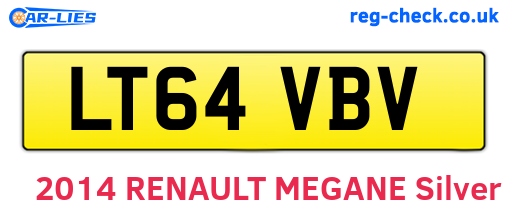 LT64VBV are the vehicle registration plates.