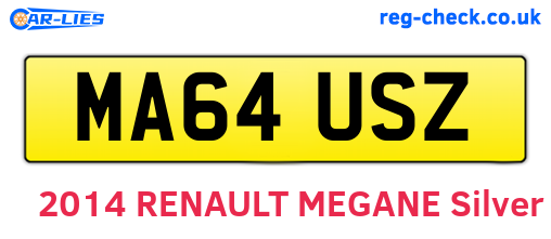 MA64USZ are the vehicle registration plates.