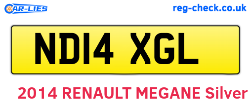 ND14XGL are the vehicle registration plates.