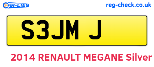 S3JMJ are the vehicle registration plates.