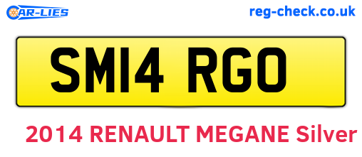 SM14RGO are the vehicle registration plates.