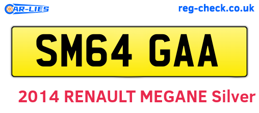 SM64GAA are the vehicle registration plates.