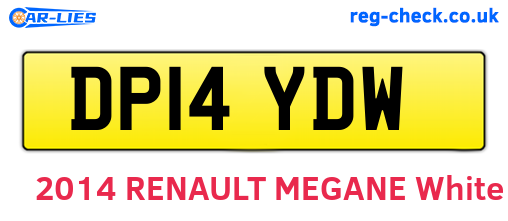 DP14YDW are the vehicle registration plates.
