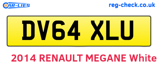 DV64XLU are the vehicle registration plates.