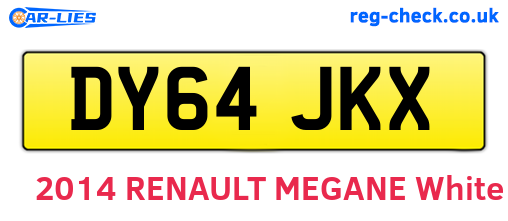DY64JKX are the vehicle registration plates.