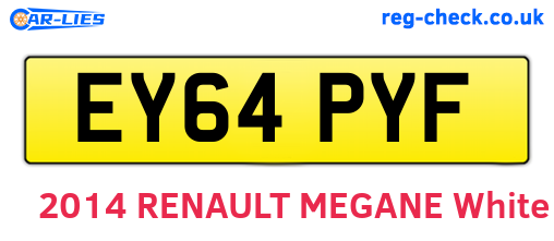 EY64PYF are the vehicle registration plates.