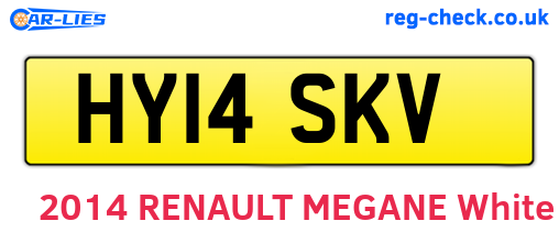 HY14SKV are the vehicle registration plates.