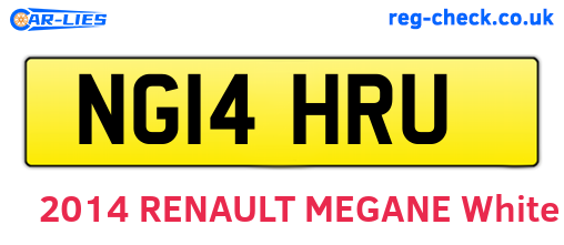 NG14HRU are the vehicle registration plates.