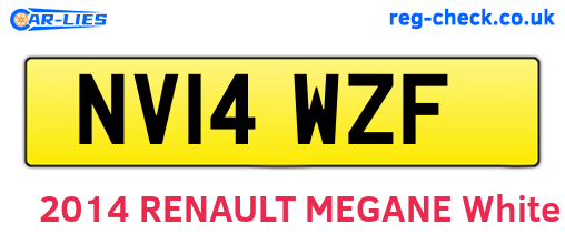 NV14WZF are the vehicle registration plates.