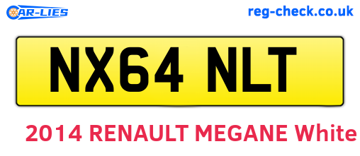 NX64NLT are the vehicle registration plates.