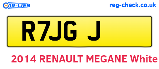 R7JGJ are the vehicle registration plates.