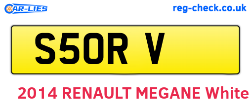 S5ORV are the vehicle registration plates.