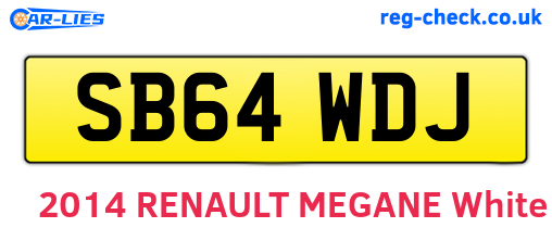 SB64WDJ are the vehicle registration plates.