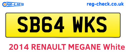 SB64WKS are the vehicle registration plates.